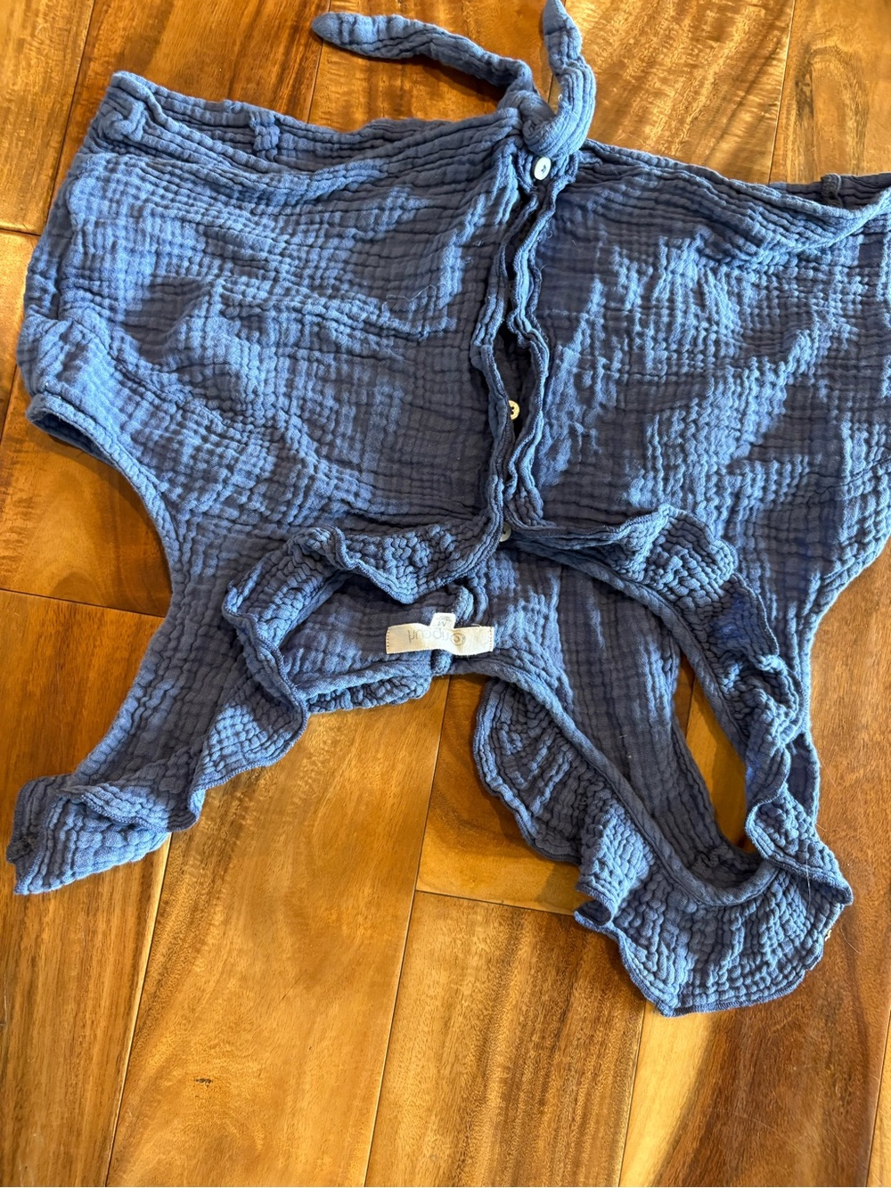 Rip Curl Blue Textured Crop Top